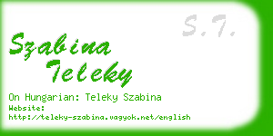 szabina teleky business card